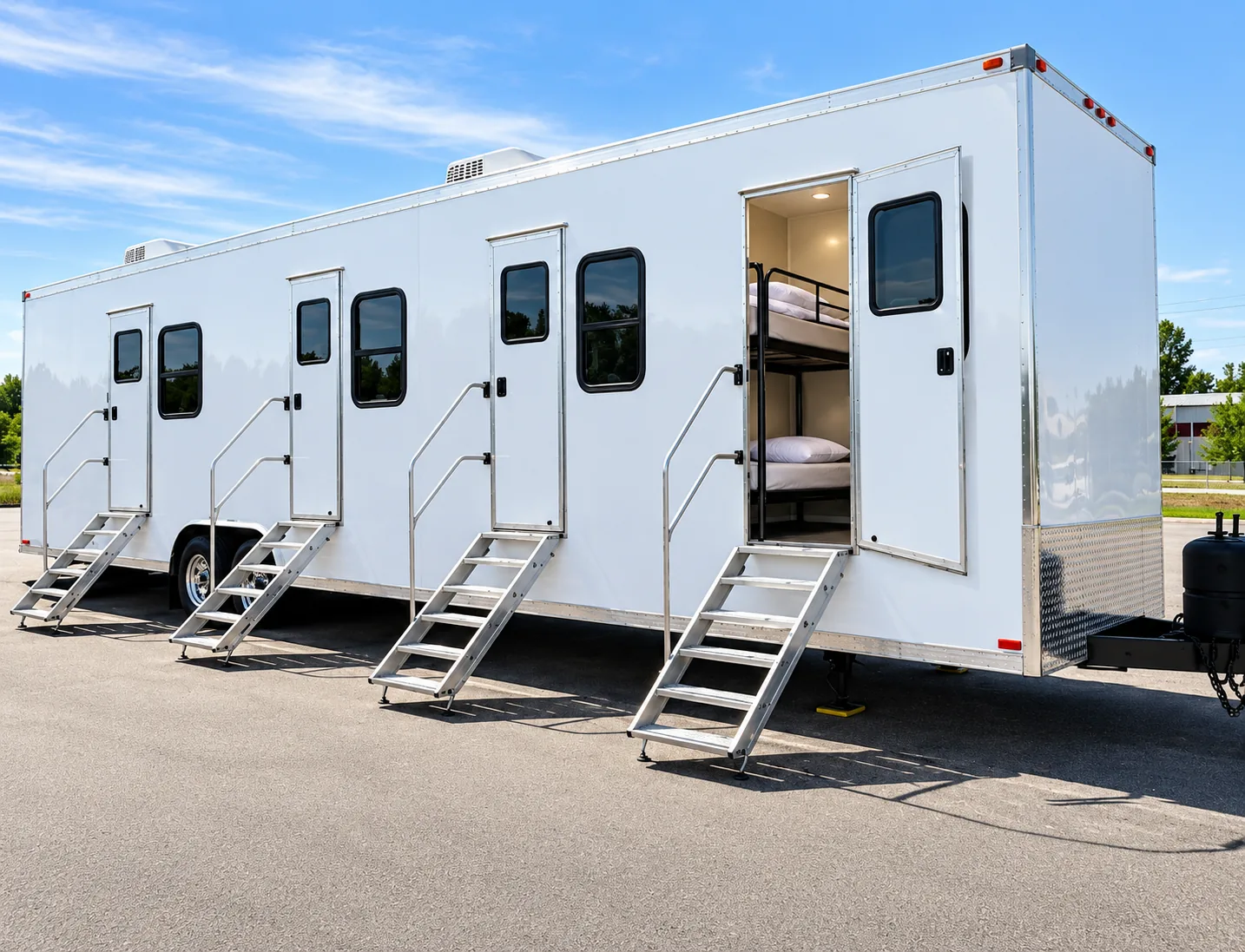 Exterior of a 20-foot VIP accommodation trailer